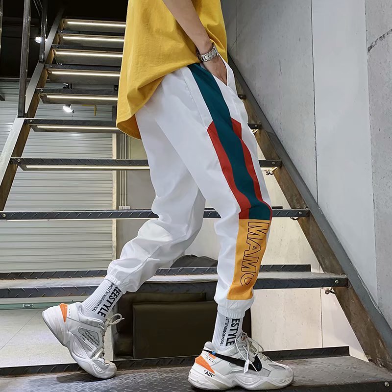 Colorblock Loose Harem Pants