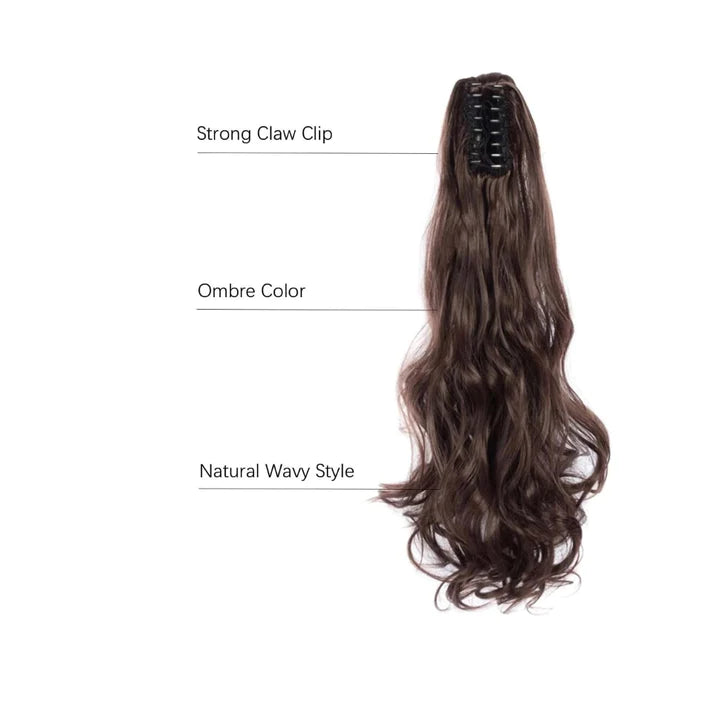 18 Inch Ponytail Hair Extension + FREE Hair Bun Extension