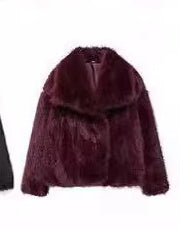 Winter Plush Coat Thicken Lapel Outwear