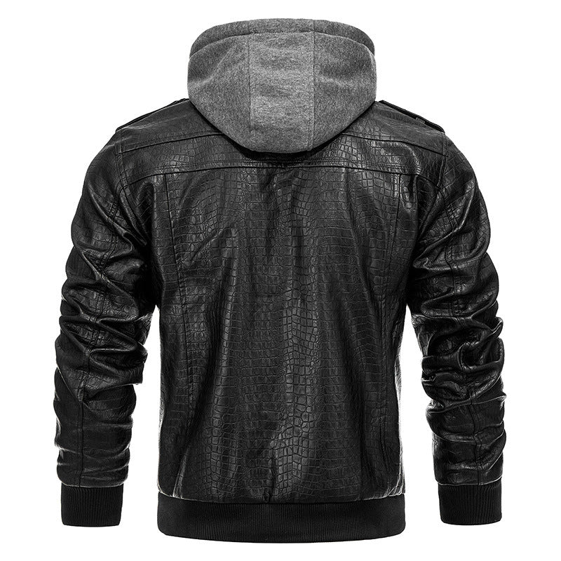 Fashion Personality PU Leather Coat For Men
