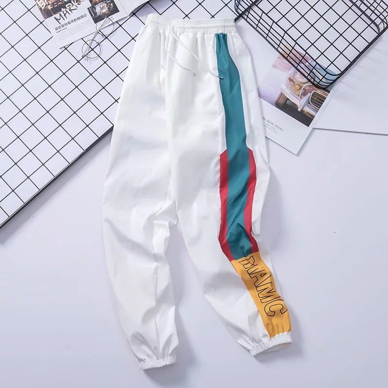 Colorblock Loose Harem Pants