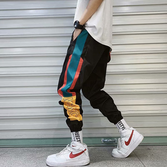 Colorblock Loose Harem Pants