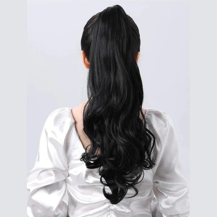 18 Inch Ponytail Hair Extension + FREE Hair Bun Extension