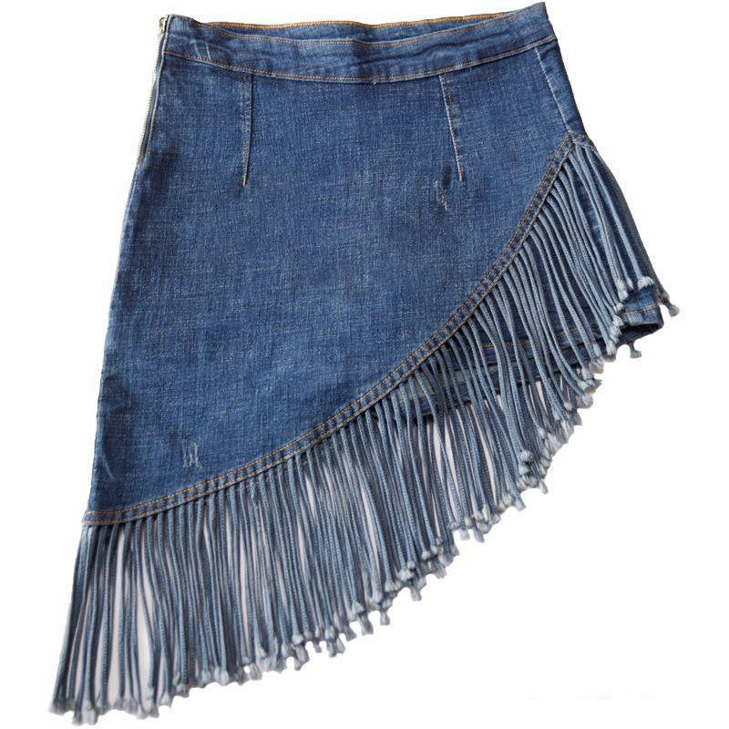 Fashion New Tassel Denim Skirt For Women