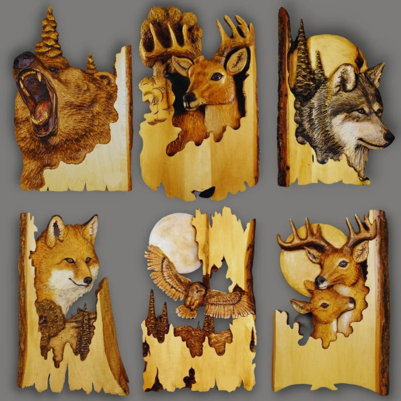 Animal Carving Crafts Hanging Ornaments Wall Hanging