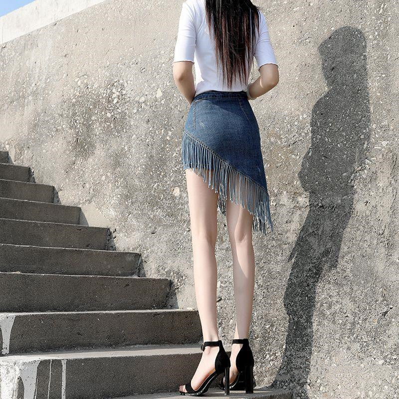 Fashion New Tassel Denim Skirt For Women