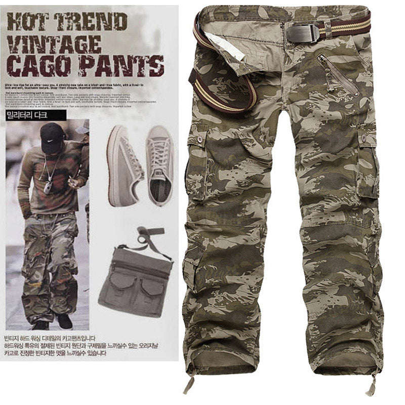 Camouflage cargo trousers