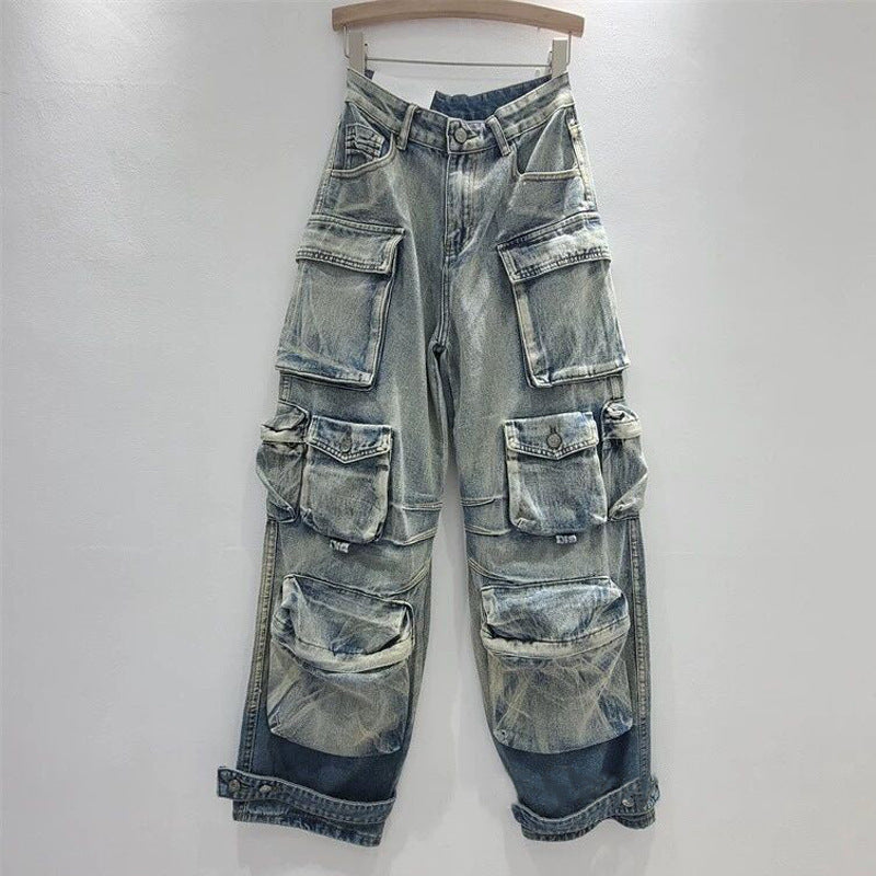 Workwear Paratrooper Casual Jeans Women's Fashion