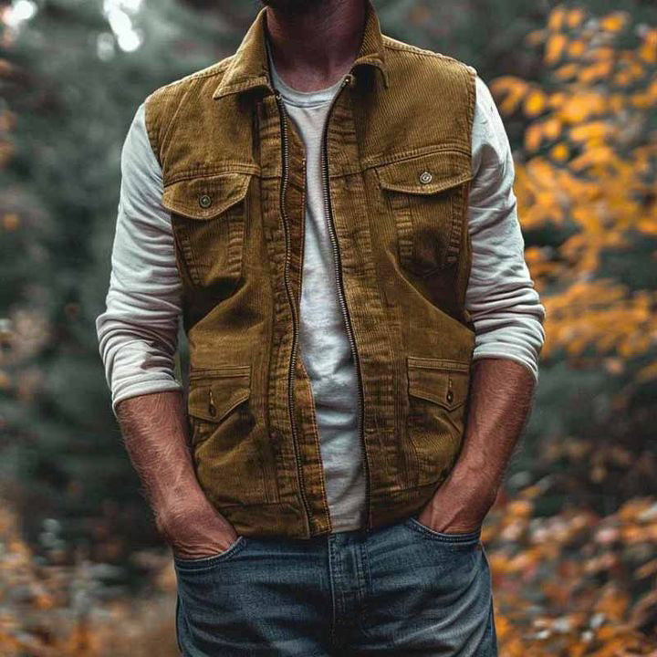 Fashion Retro Waistcoat Vest Casual Men