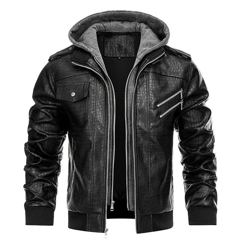 Fashion Personality PU Leather Coat For Men