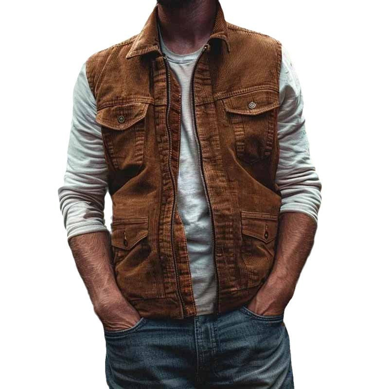 Fashion Retro Waistcoat Vest Casual Men