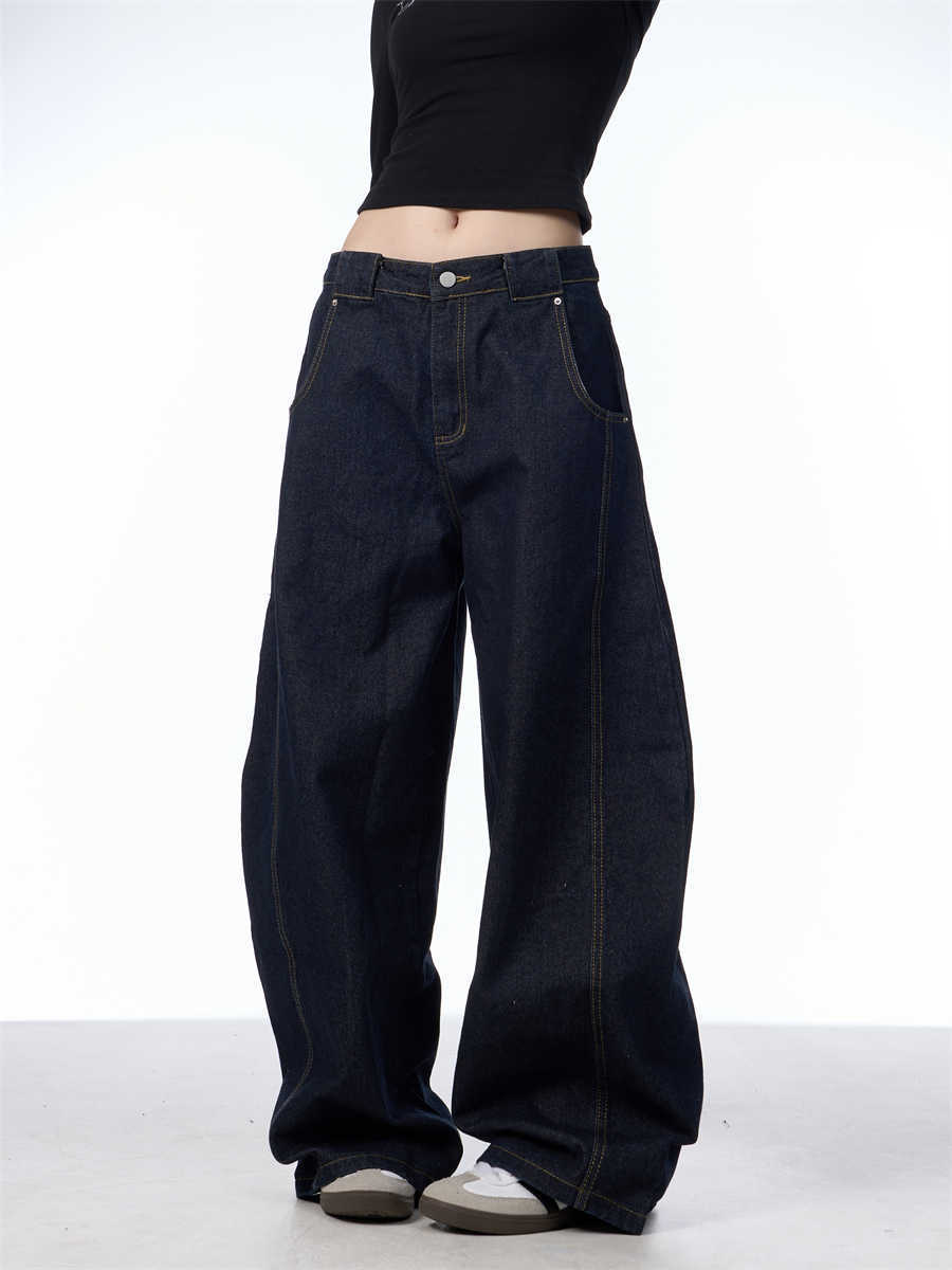 Retro Machete Jeans Women's Wide Leg Loose Pant