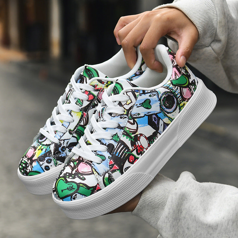 Couple Sneakers Printed Embroidered Cloth Low-top Soft Bottom