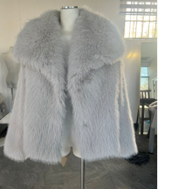 Winter Plush Coat  Thicken Lapel Outwear